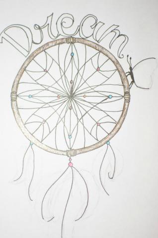 318x480 how to draw a dream catcher in easy steps life in art - Dream Catcher Drawing Easy