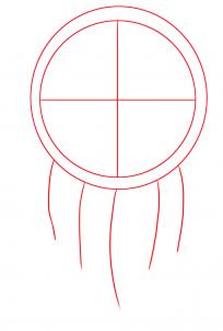 204x302 How To Draw A Dreamcatcher, Step - Dream Catcher Drawing Easy