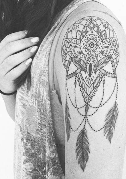 440x626 Dream Catcher Tattoos For Women - Dream Catcher Tattoo Drawing