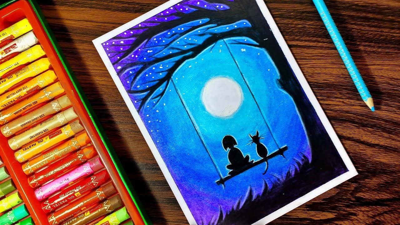 1280x720 Dream Scenery For Beginners With Oil Pastel - Dream Drawing