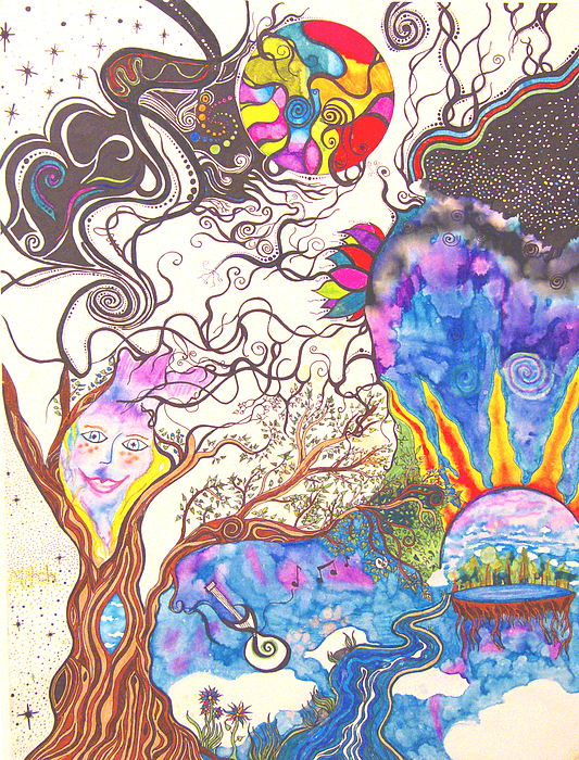 533x700 Floating Dreams Drawing - Dream Drawing