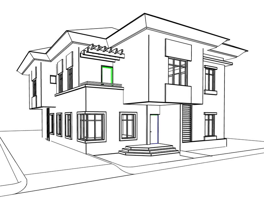 Dream House Modern House Design Drawing