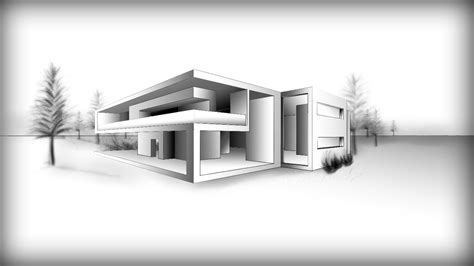 Easy Modern Mansion Easy Modern Dream House Drawing - Garoto Reclamao