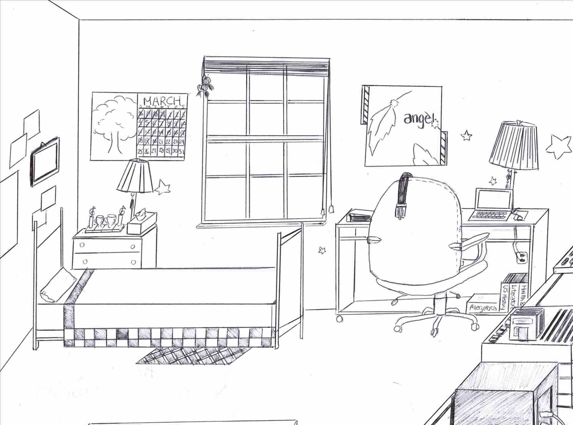 room sketch drawing