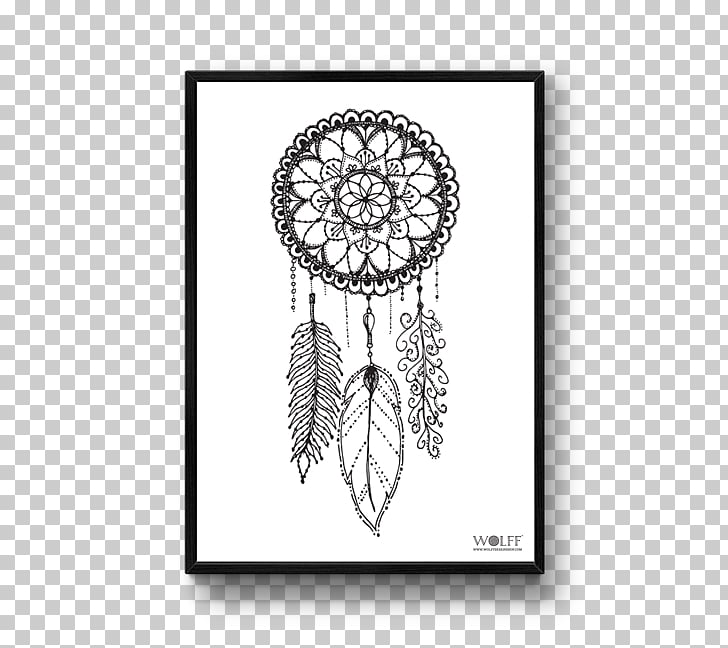 728x648 Drawing Black And White Visual Arts, Dreamcatcher Png Clipart - Dreamcatcher Drawing Black And White