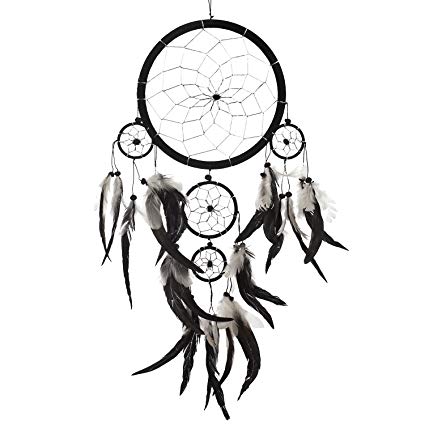 425x425 Caught Dreams Dream Catcher Handmade Traditional - Dreamcatcher Drawing Black And White