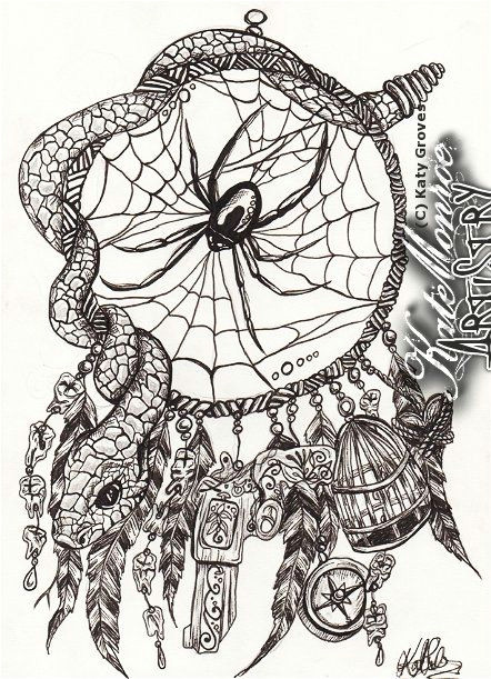 442x611 Drawing Ideas Dream Catcher Troller Us - Dreamcatcher Drawing Designs