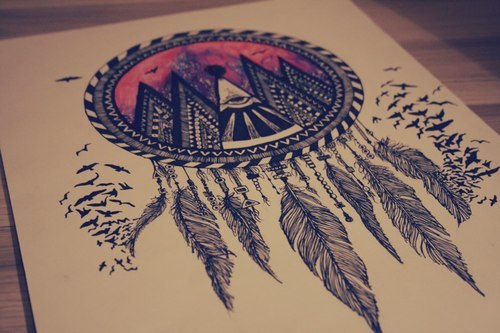 500x333 Sketches Of Dream Catchers Impressive Dream Catcher Tumblr Shared - Dreamcatcher Drawing Tumblr