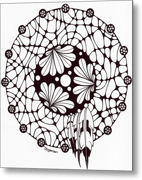 493x627 Dreamcatcher Metal Print - Dreamcatcher Line Drawing