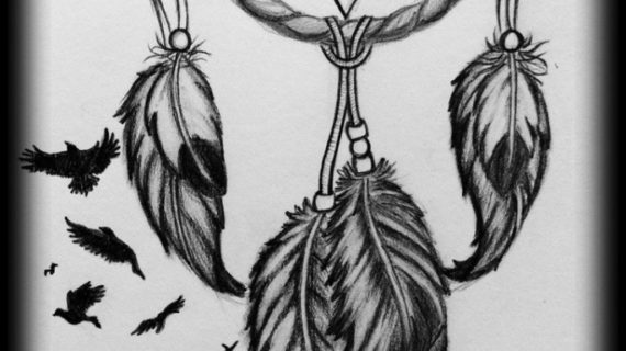 570x320 Detailed Dream Catcher Sketch Switchsecuritycompanies - Dreamcatcher Pencil Drawing