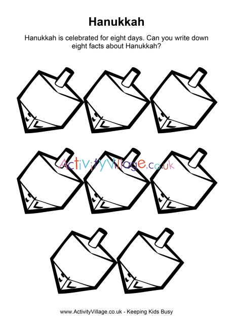 460x650 Hanukkah Writing Prompts - Dreidel Drawing