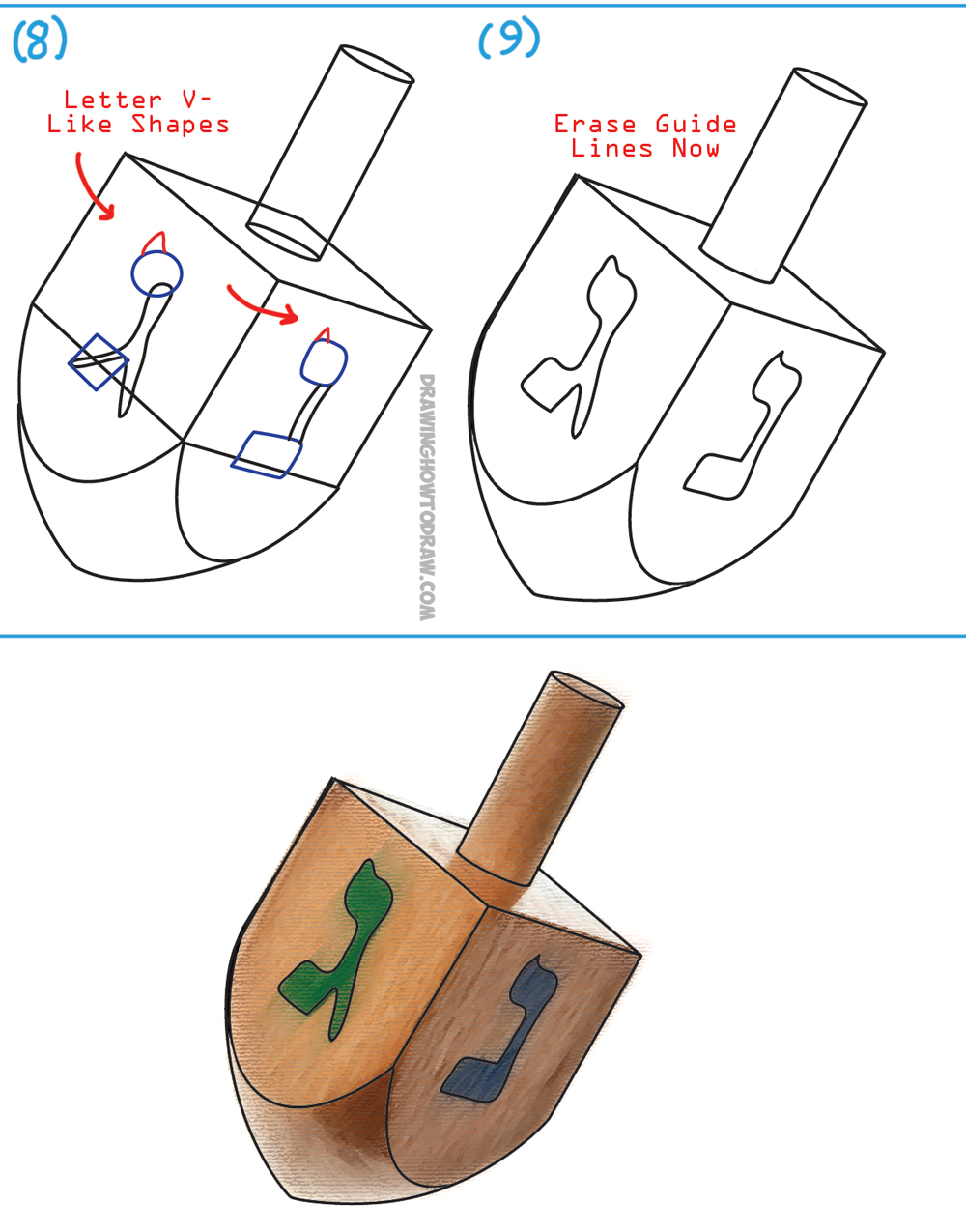 1000x1275 How To Draw A Dreidel For Hanukkah - Dreidel Drawing