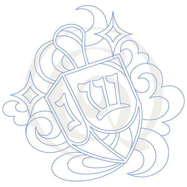600x600 doodle dreidel svgdxf hanukkah drawing craft genesis - Dreidel Drawing