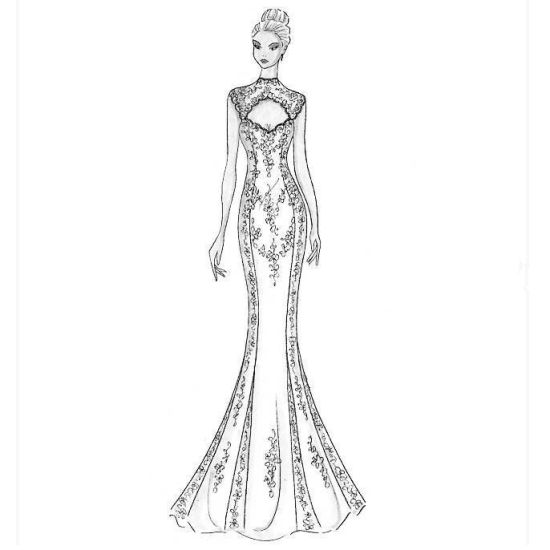 Dress Design Drawing at PaintingValley.com | Explore collection of