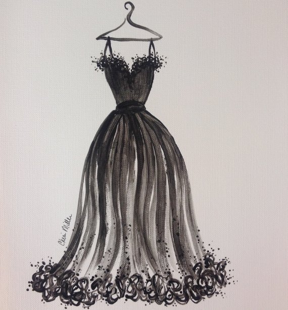 Dress Drawing at PaintingValley.com | Explore collection of Dress Drawing