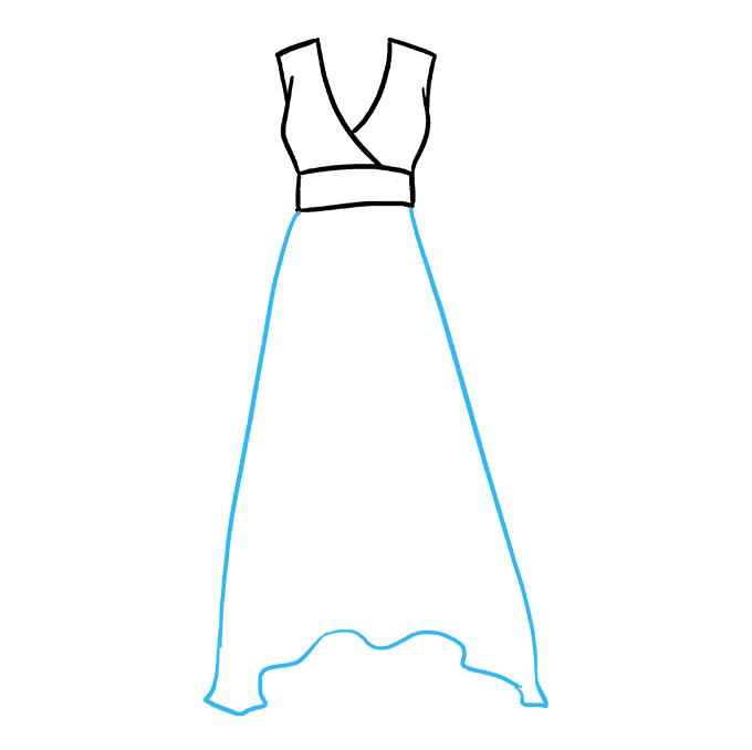 680x678 How To Draw A Dress - Dress Drawing