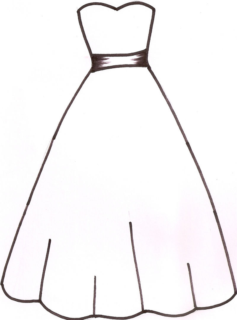 Designer Dress Drawing Easy : Dress Easy Drawings Fashion Sketches ...