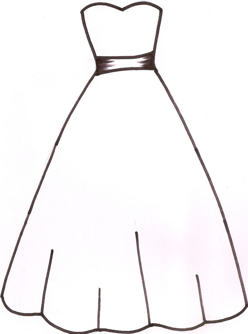 Designer Dress Drawing Easy Dress Easy Drawings Fashion Sketches Drawing Draw Simple Designer