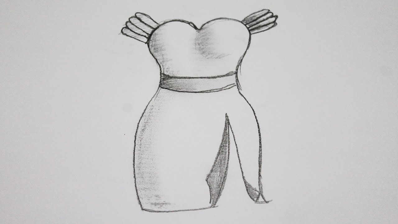 1280x720 How To Draw A Dress Easy - Dress Drawing Easy