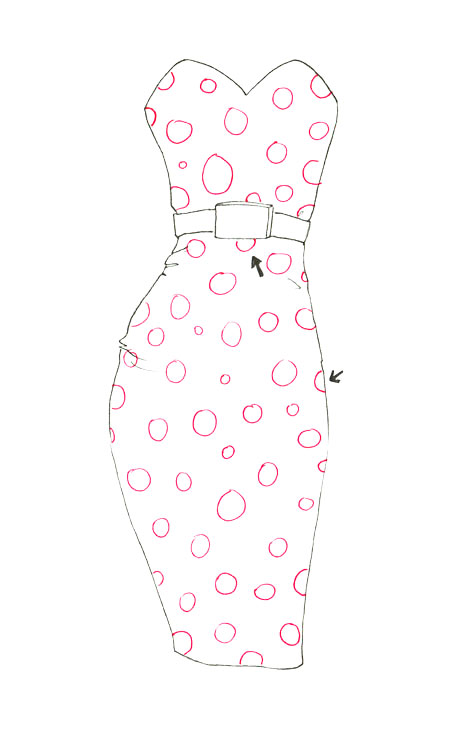 450x747 How To Draw Leopard Print I Draw Fashion - Dress Drawing Easy