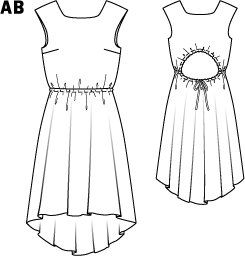 245x256 Pictures Easy To Draw Clothes - Dress Drawing Easy