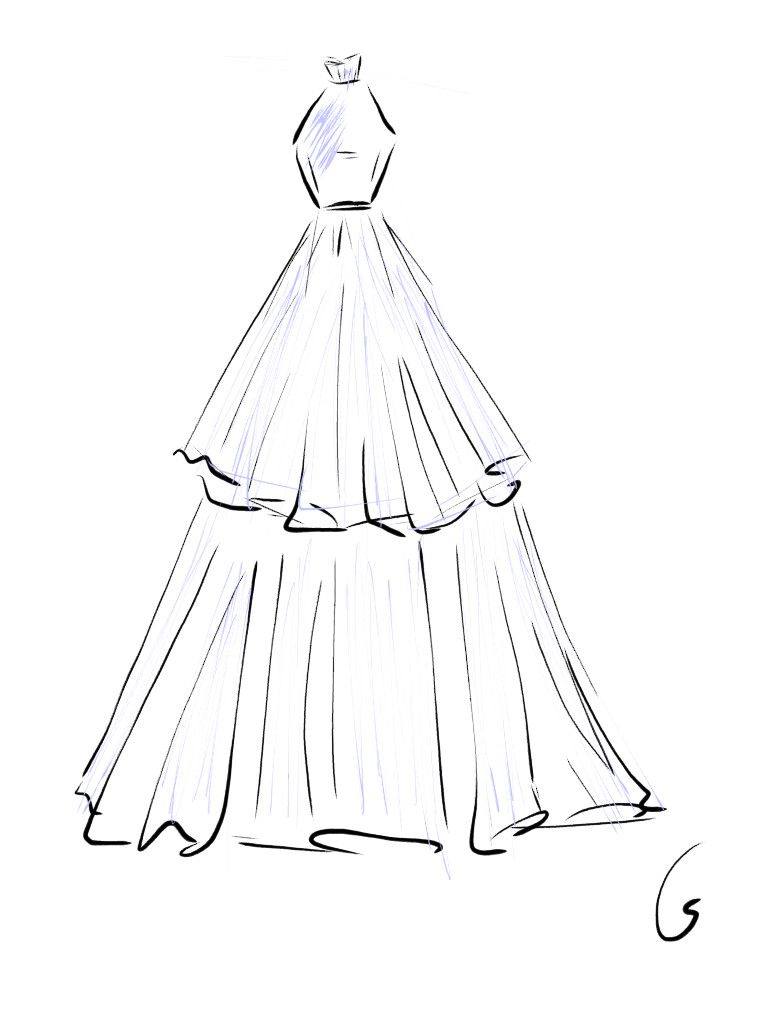 Dress Drawing Easy at PaintingValley.com | Explore collection of Dress ...