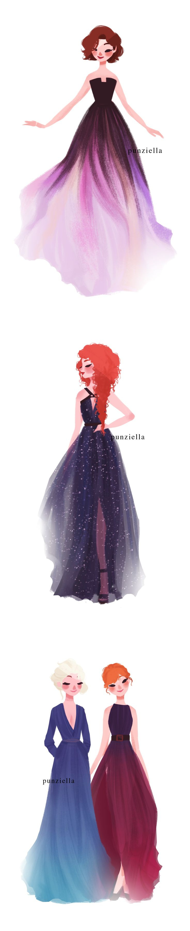 736x3600 Drawing Of Girl In Dress - Dress Drawing Tumblr