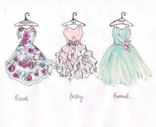 500x407 Faded Draws Via Tumblr On We Heart It - Dress Drawing Tumblr