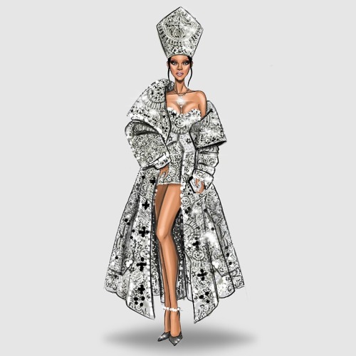 500x500 Rihanna Fashion Tumblr - Dress Drawing Tumblr