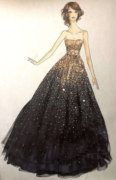 486x750 Dress Via Tumblr Shared - Dress Drawing Tumblr