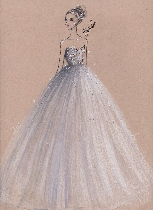640x878 Dress Sketch I Found On Tumblr Fatem Fashion Design Sketches - Dress Drawing Tumblr