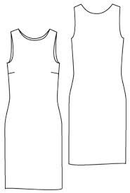 185x273 pattern flat line drawing fashion flats - Dress Flat Drawing