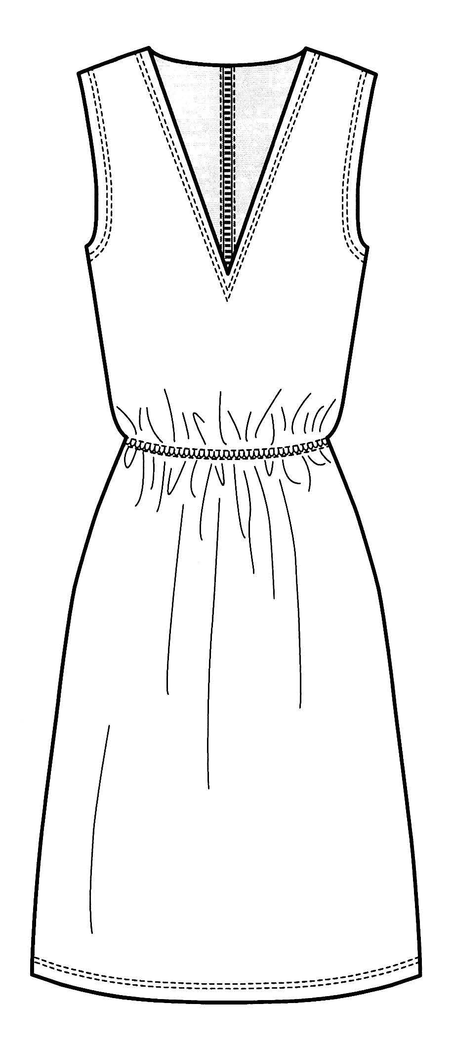 917x2119 Action Hero - Dress Flat Drawing