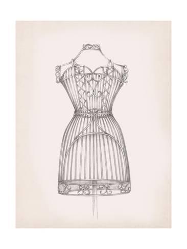 366x488 antique dress form i posters - Dress Form Drawing