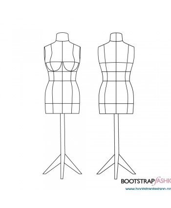 mannequin with dress drawing