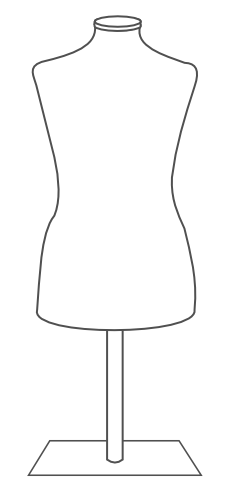 mannequin with dress drawing