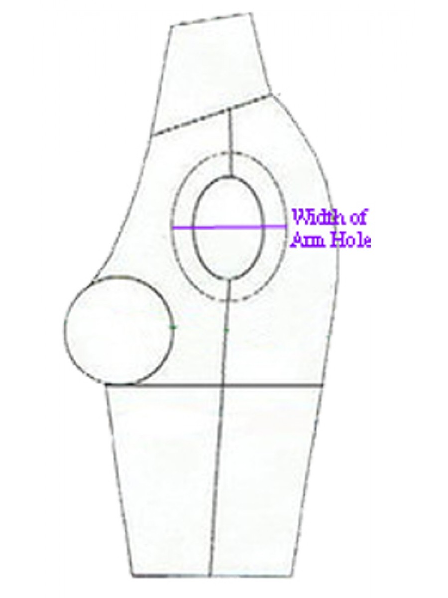 900x1200 professional dressmaker form left arm for fashion designers - Dress Form Drawing