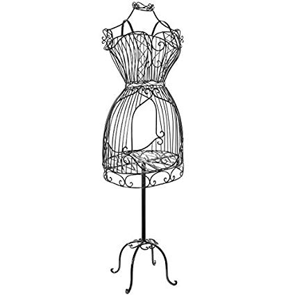 425x425 mygift vintage designers black metal scrollwork wire - Dress Form Drawing