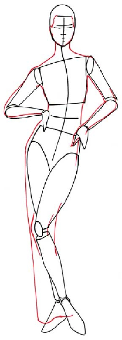 400x1108 Draw The Dress Outline - Dress Outline Drawing