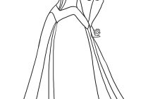 210x140 Tag Princess Dress Outline Drawing - Dress Outline Drawing