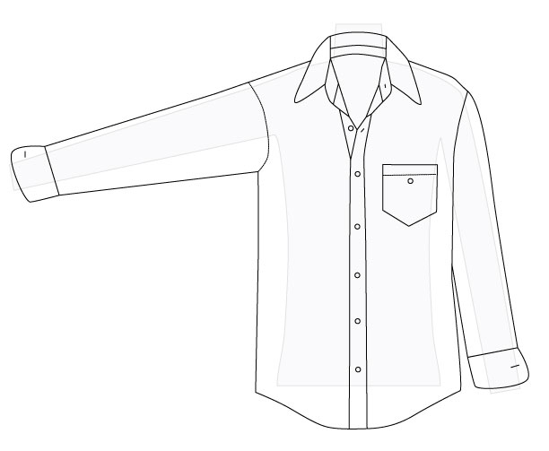 612x503 how to alter a men's shirt, part amy alan really handmade - Dress Shirt Drawing