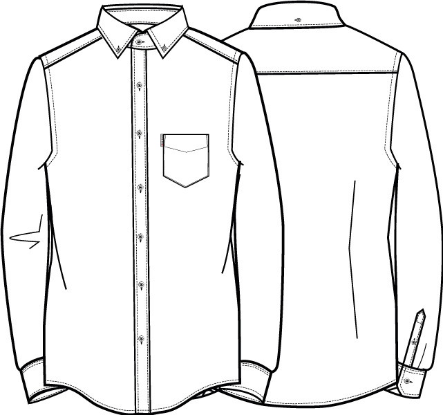 Dress Shirt Drawing at PaintingValley.com | Explore collection of Dress ...