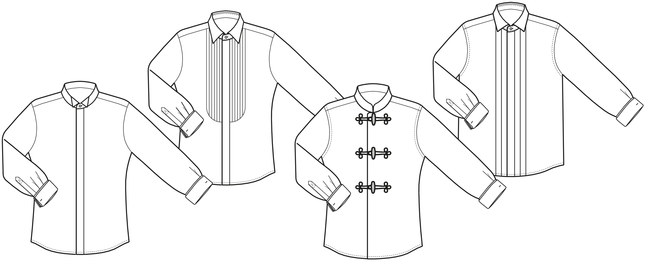 2112x860 Pattern Construction For Dress Shirts For Musiciansconductors M - Dress Shirt Drawing