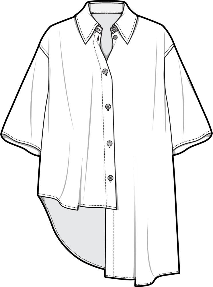 743x1001 Shirt Dress Bocetos De Moda, Producciones - Dress Shirt Drawing