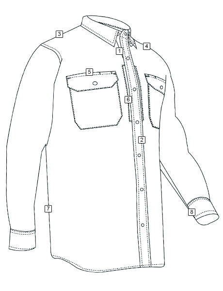 460x600 long sleeve dress shirt tru spec tactically inspired - Dress Shirt Drawing