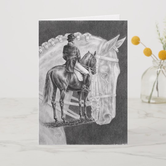 540x540 dressage horses montage drawing - Dressage Drawing