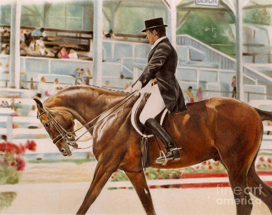 900x711 dressage rider drawing - Dressage Drawing