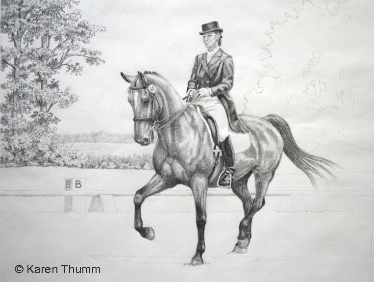 763x575 karen baker thumm - Dressage Drawing