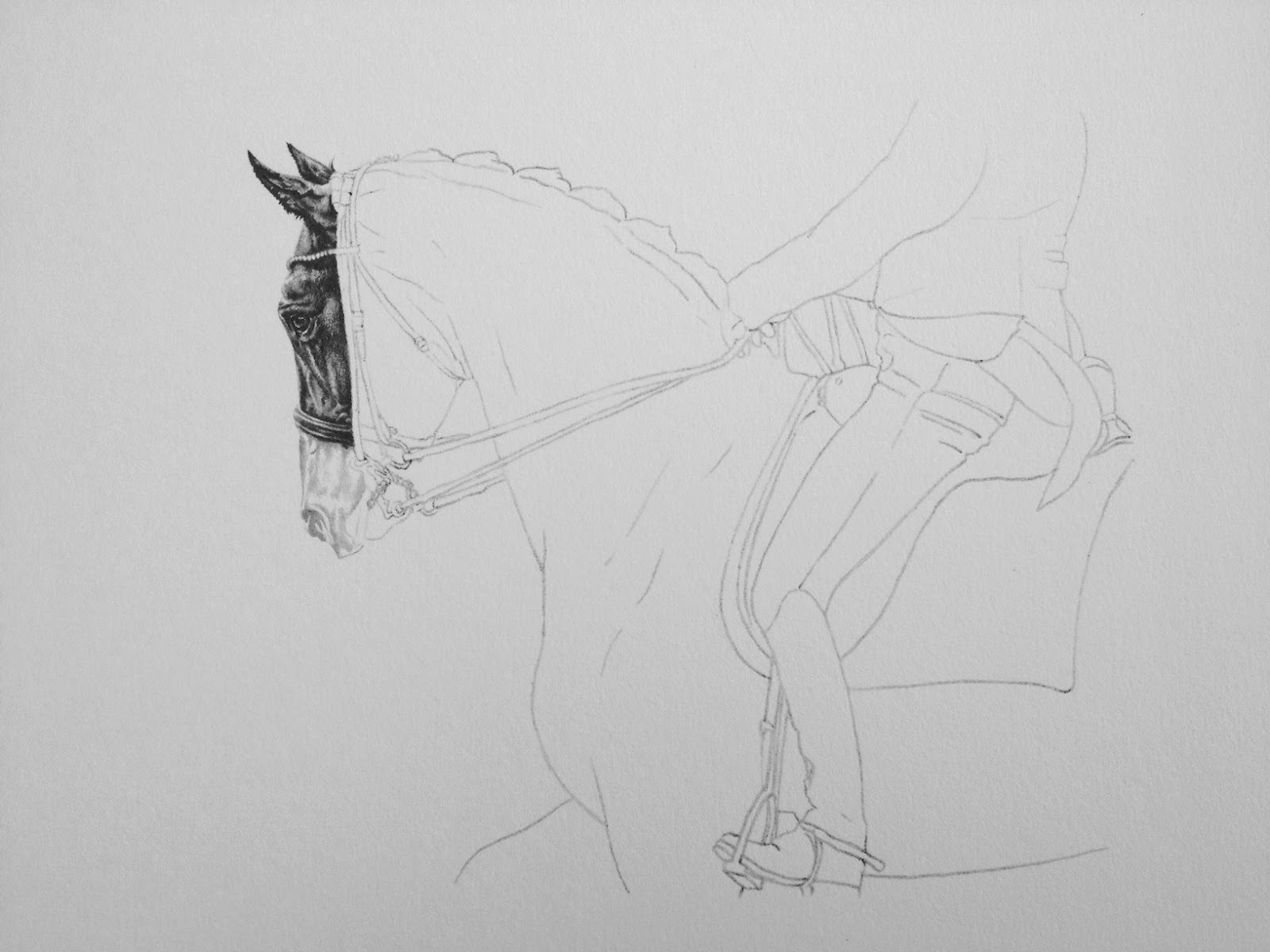 1600x1200 Emma Bingham's Art Journal Dressage Horse And Rider - Dressage Horse Drawing