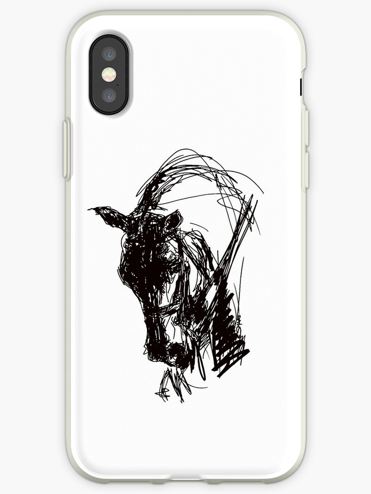 750x1000 Dressage Horse Drawing Iphone Cases Covers - Dressage Horse Drawing